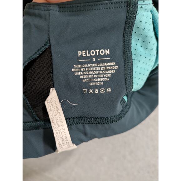 Peloton Sports Bra Womens S‎ Blue Dry Fit Colorblock Crossback Strap Activewear - Picture 4 of 7